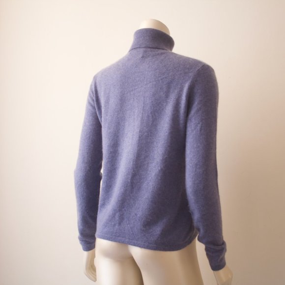 Charter Club 100% Cashmere Turtleneck Blue Soft Sweater Women Vintage 90s - S - Picture 2 of 4